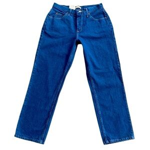 LEE RIDERS WOMENS NEW WITH TAGS RELAXED STRAIGHT LEG DENIM BLUE JEANS SIZE 8P